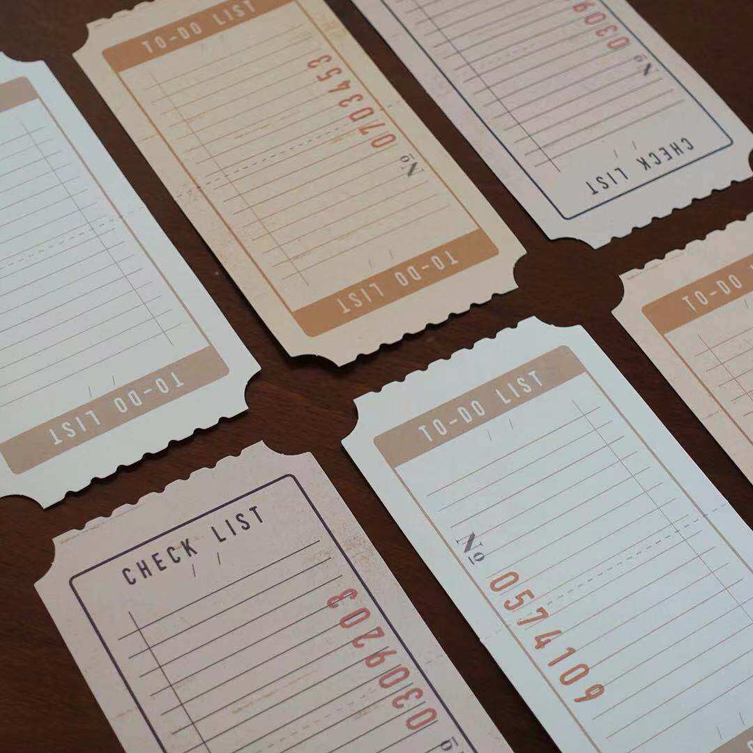 平方studio复古车票便签todolist记事本百搭手帐手工便签本