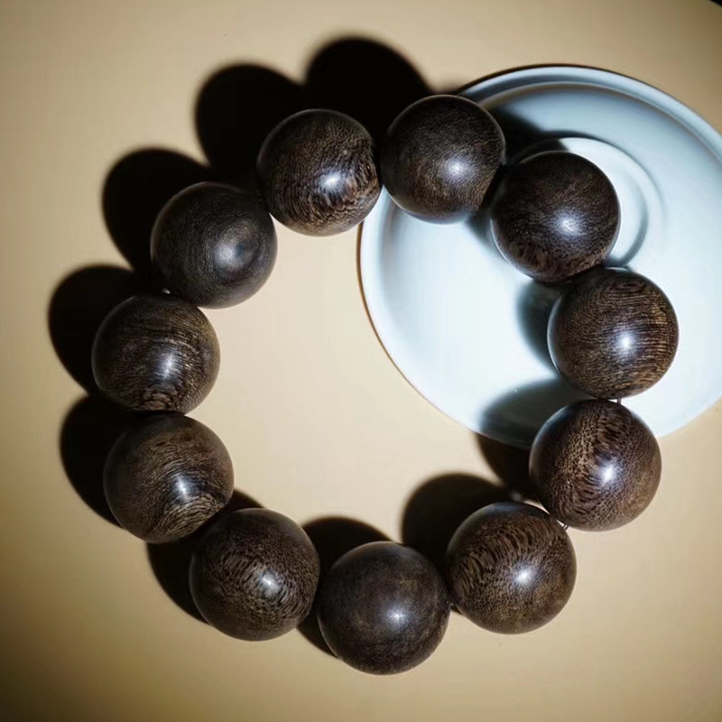 霸气气大达拉九分沉水沉香手串22mm佛珠男士佛珠