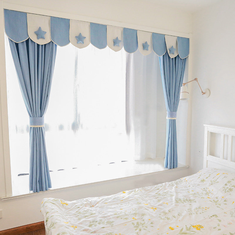 儿童房间窗帘卡通面料棉麻遮光环保定制送样定制窗帘