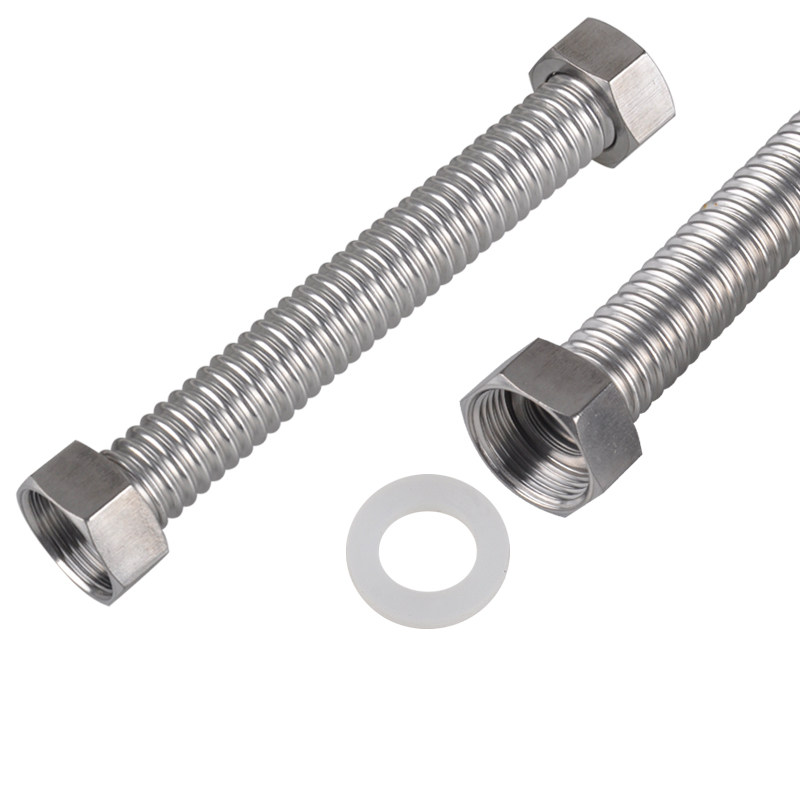 1寸不锈钢波纹管热水器冷热水硬波金属软管一寸供水进水软管