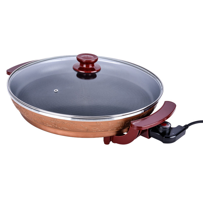 傻厨3840电煎锅韩式多功能烙饼锅平底家用电热锅电饼锅不粘锅