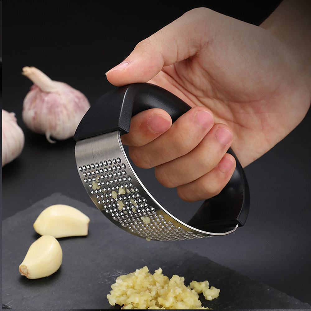 手动环形压蒜神器不锈钢大蒜蒜泥捣蒜澳洲发货剥蒜器