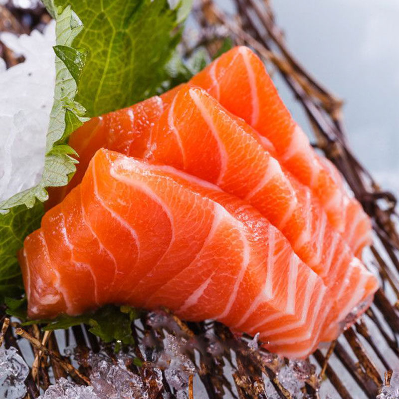 挪威进口冰鲜三文鱼大目金枪鱼双拼500g刺身海鲜三文鱼