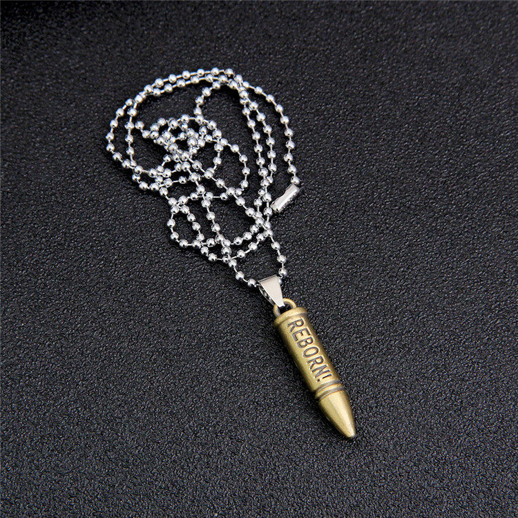 动漫家庭教师hitmanreborn子弹项链炫酷男生弹头吊坠项链