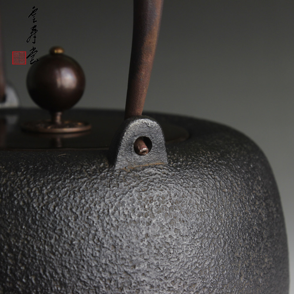 寿堂铸铁壶纯手工日本原装进口生铁铁砂铸无涂层茶壶