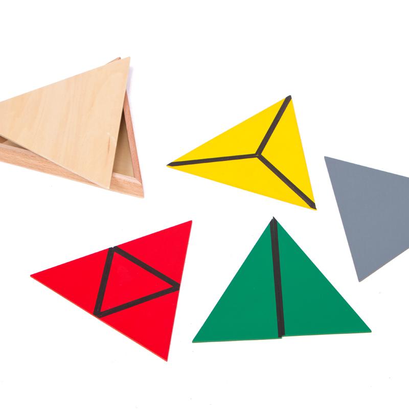 正品 蒙特梭利儿童早教益智感官专业版教具构成三角形蒙氏