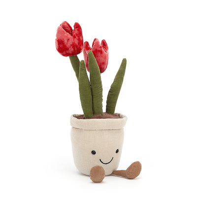 英国jellycat amuseable tulip郁金香毛绒玩偶绿色植物花儿玩具