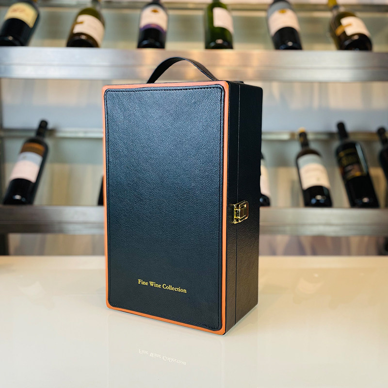 红酒高端礼盒现货盒单支双支6支黑色酒瓶包装箱酒盒