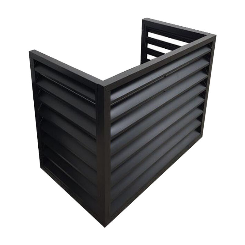 工厂直销铝合金空调主机机罩防雨通风百叶窗格栅铝百叶