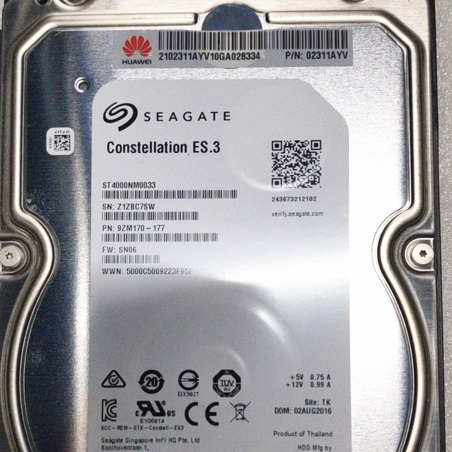 华为02311ayv4t7.2ksata3.5寸rh2285rh2288v2v3机械硬盘