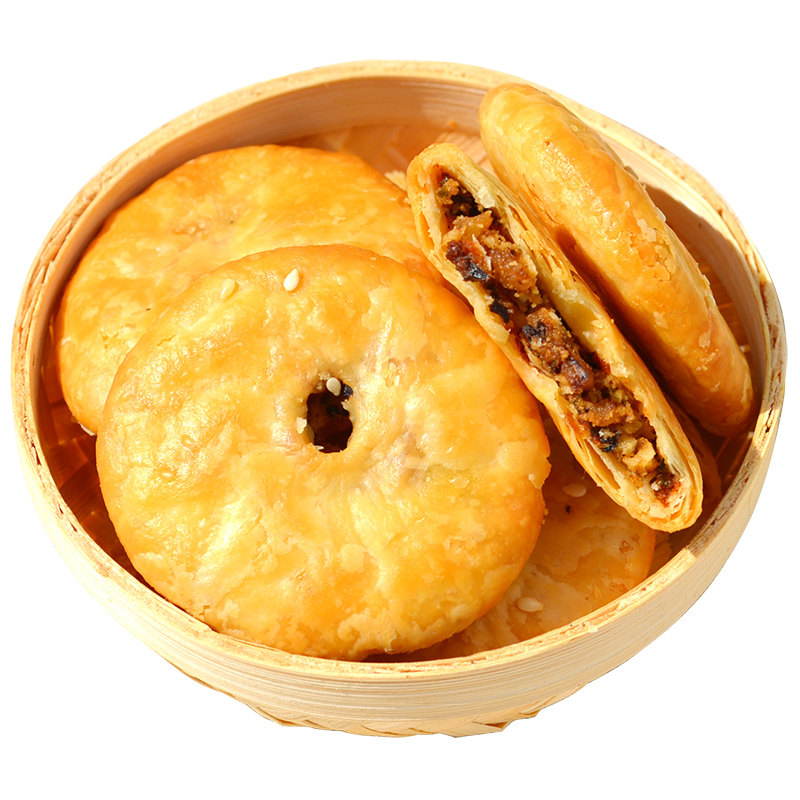 黄山烧饼梅干菜扣肉薄酥饼独立包装正宗安徽特产美食糕点小吃零食