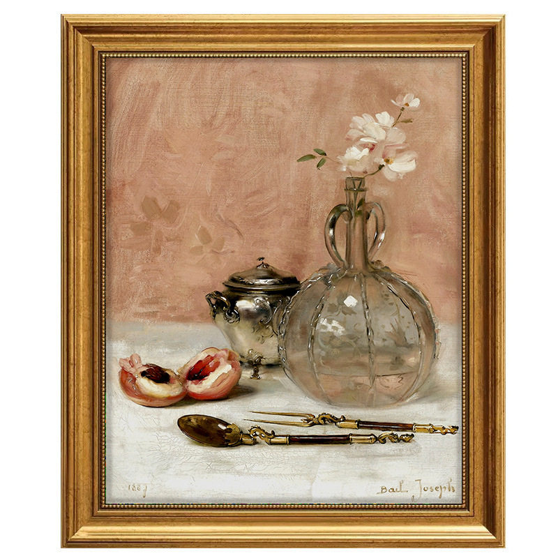 玄关轻奢挂画怀旧复古别墅壁画美式古典油画现代装饰画