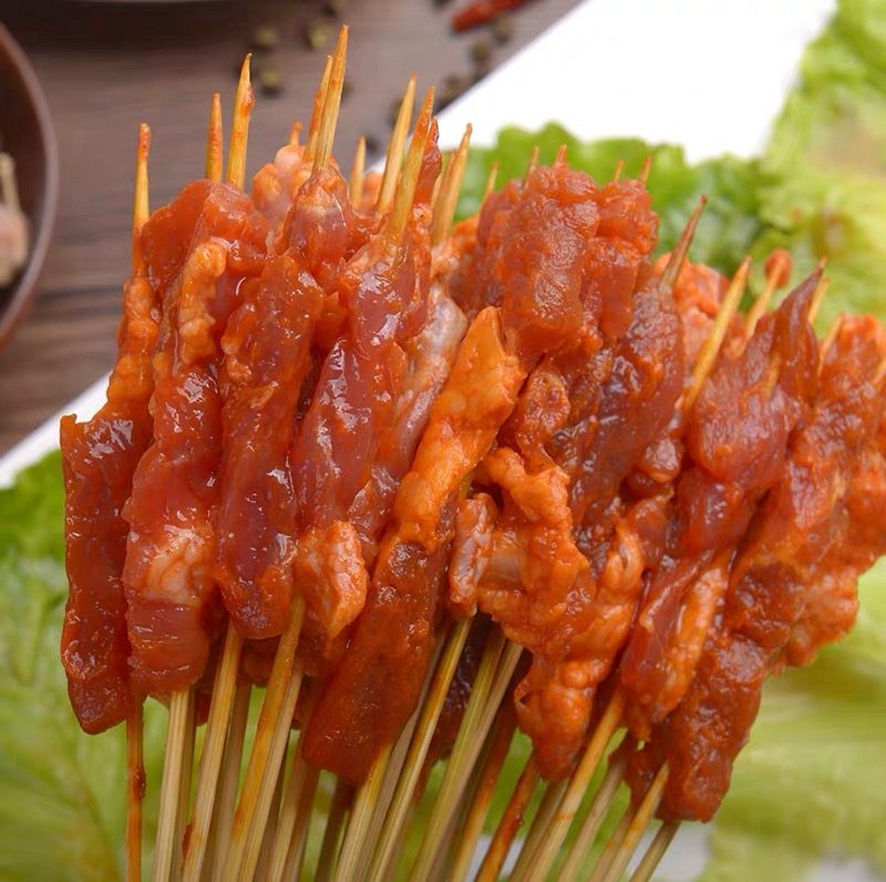 纯生牛肉小串烧烤油炸铁板网红商用烤串火锅生牛肉