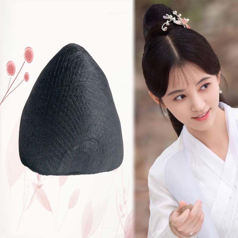 娇滴滴假发盘发花苞头丸子头假发髻 大号假发包 盘发古装新娘发包