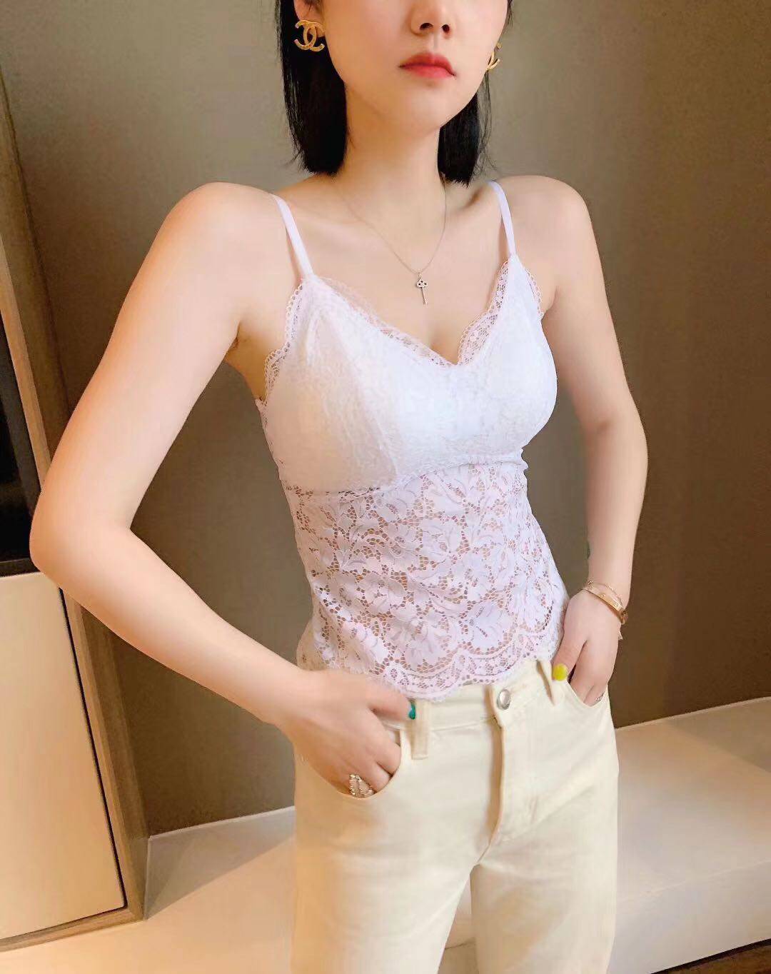 吊带带胸内搭聚拢美背蕾丝性感走光爆款背心背心吊带