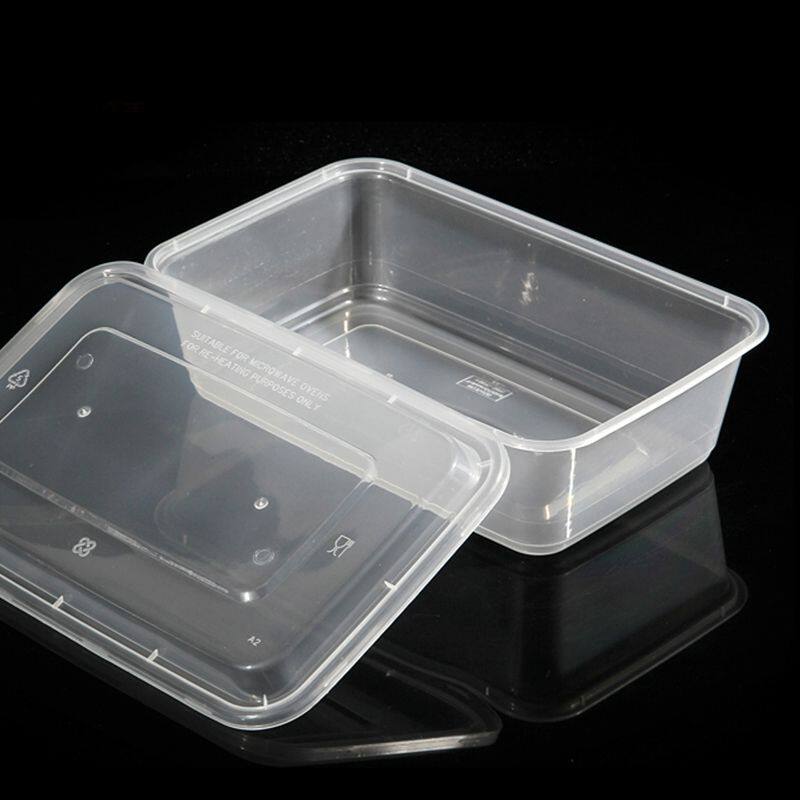 梅洋新品15458加厚一次性餐盒方形打包微波饭盒一次性餐盒