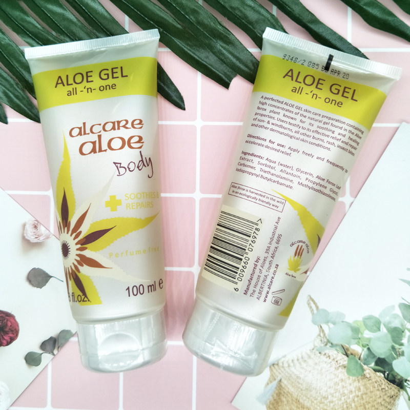 alcare aloe欧卡尔南非芦荟胶祛痘痘印过敏晒后修复补水保湿100ml
