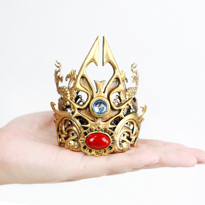 古装影视剧头饰男款大侠头冠宫廷太子发冠金色发饰