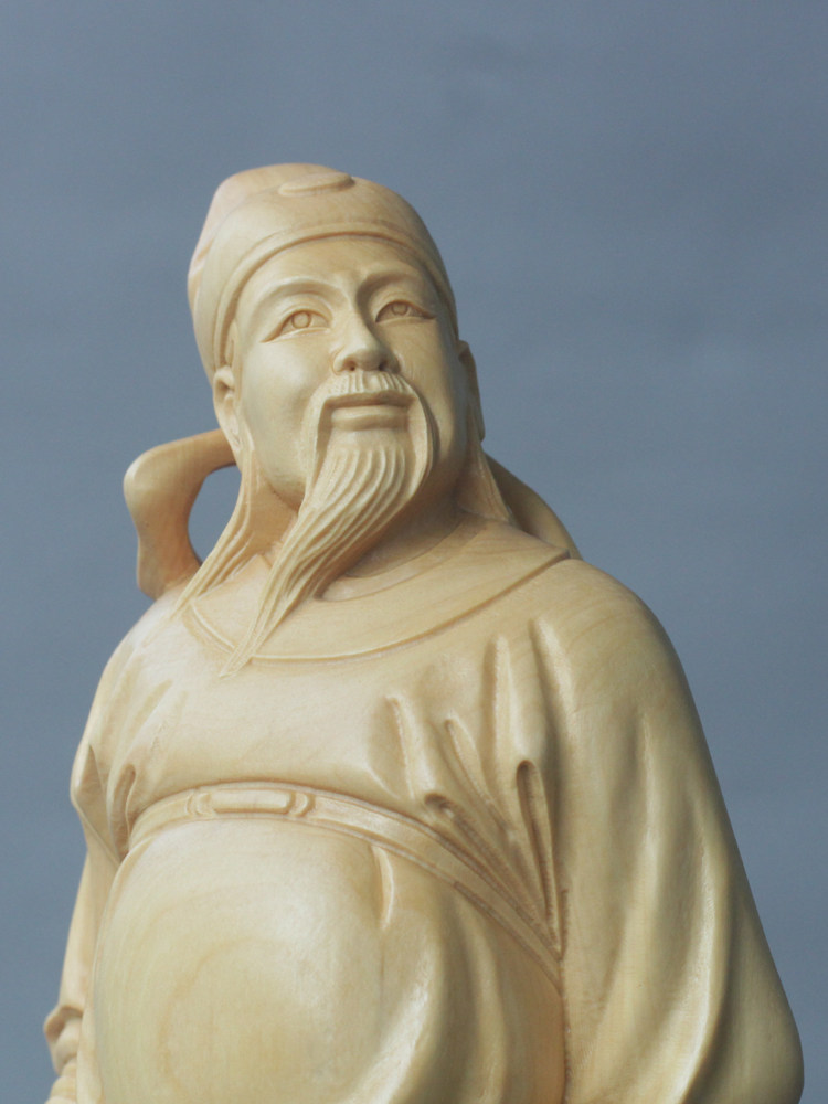 乐清黄杨木雕人像雕刻诗仙李白手工艺品文玩礼品木雕