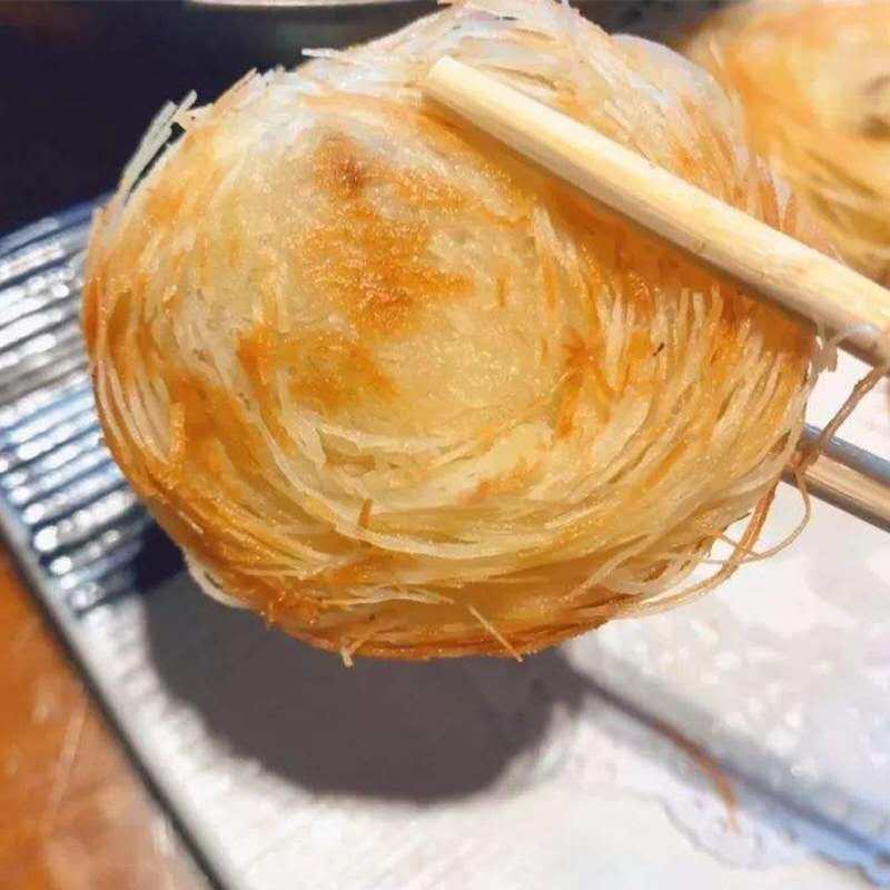 金丝千丝饼银丝饼拉丝盘丝酒店商用早餐油炸传统糕点