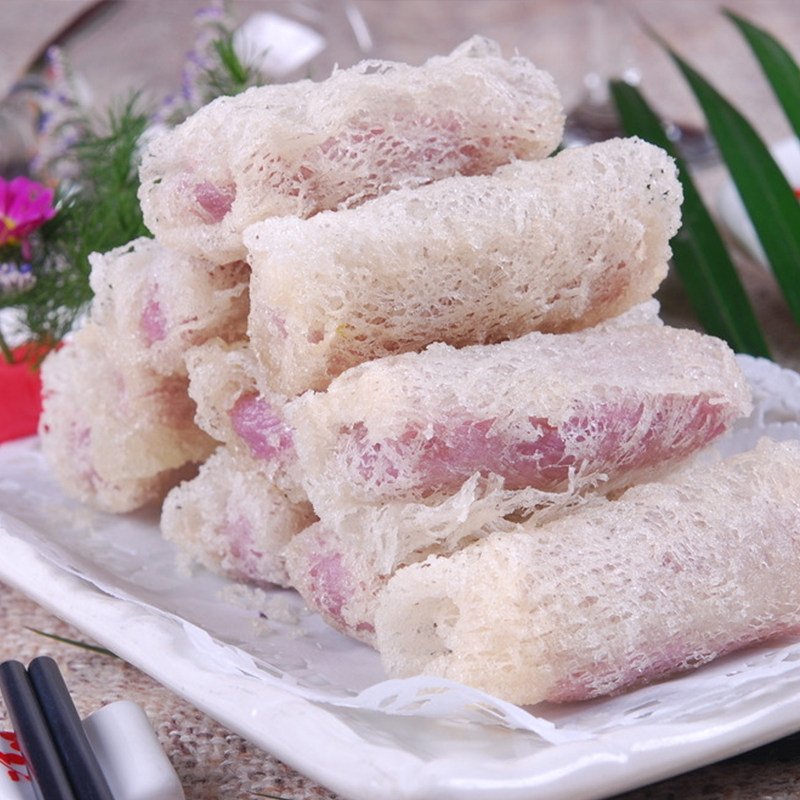 娘惹山药速冻甜点银丝卷紫薯春卷糕点港式点心中式糕点