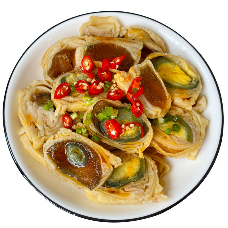 蛋卷福建厦门皮蛋鸭皮卷彩蛋凉菜开袋即食酒店饭店其它