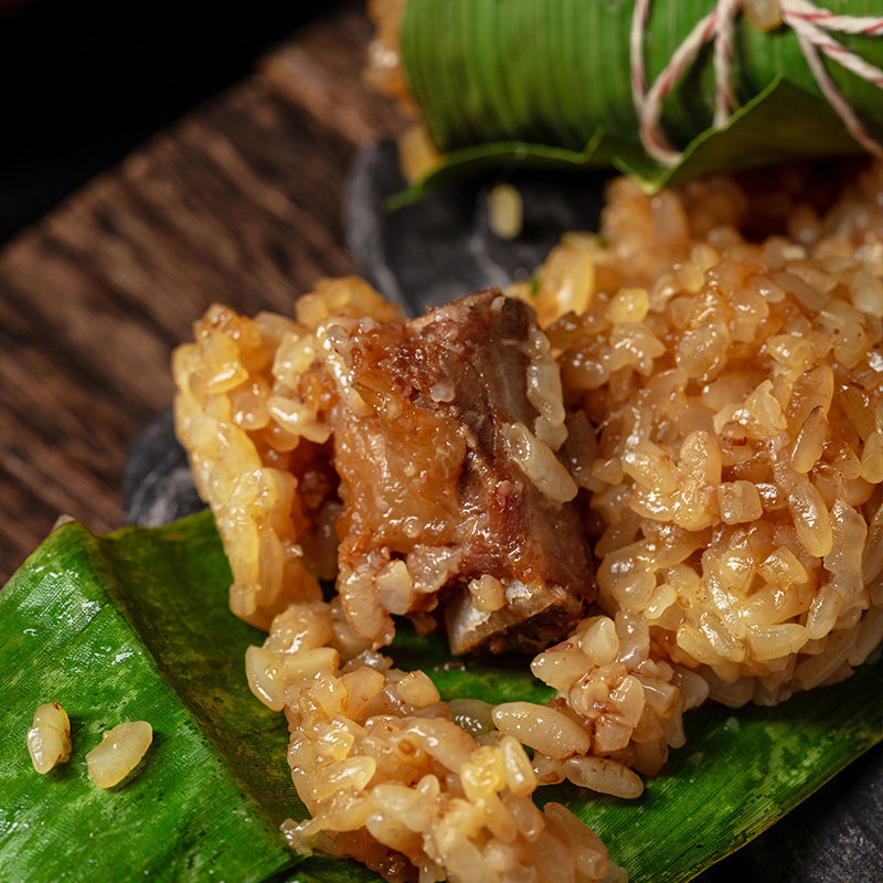 粽香排骨糯米米饭粽子10根酒店饭店餐饮饮用猪排