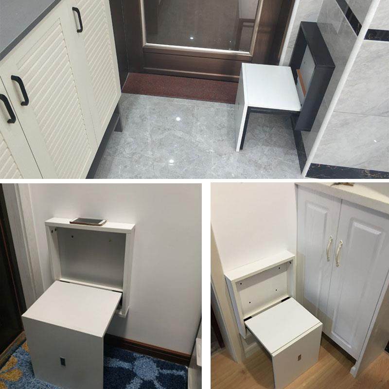 缓冲阻尼换鞋鞋柜折叠玄关壁挂门厅折叠凳