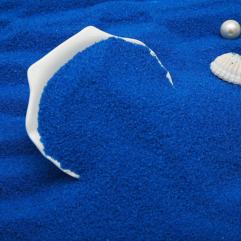 500克深蓝色细沙沙子奠基彩砂diy造景装饰沙灭细沙