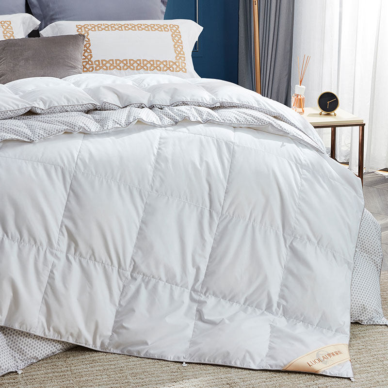 罗莱家纺鹅绒被95白鹅绒四季被羽绒被单双人二合一保暖被子被芯春