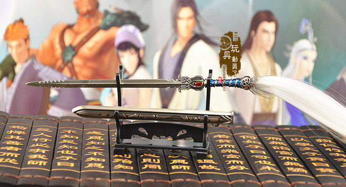 秋骊剑微缩兵器道家佩剑拂尘名剑12寸兵人武器游戏