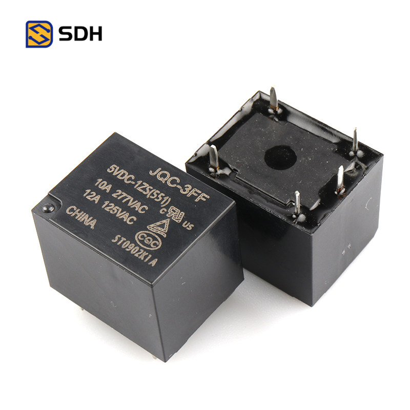 宏发继电器hf3ff-jqc-3ff-005024-1zs1组转换10a5脚继电器