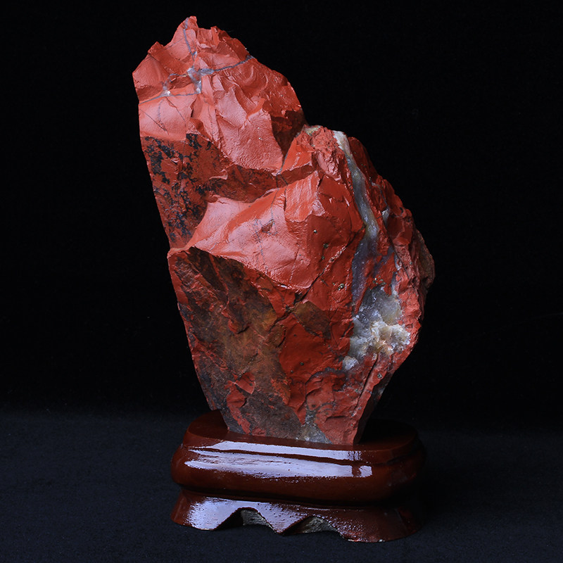 摆件红竹一物一图金有风水愚人共生石摆件原石石原石摆件