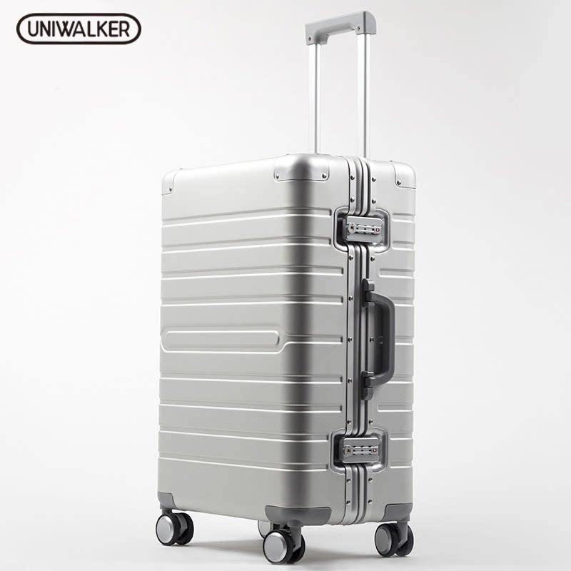uniwalker铝框镁合金密码登机机箱行李箱商务万向男女旅行箱
