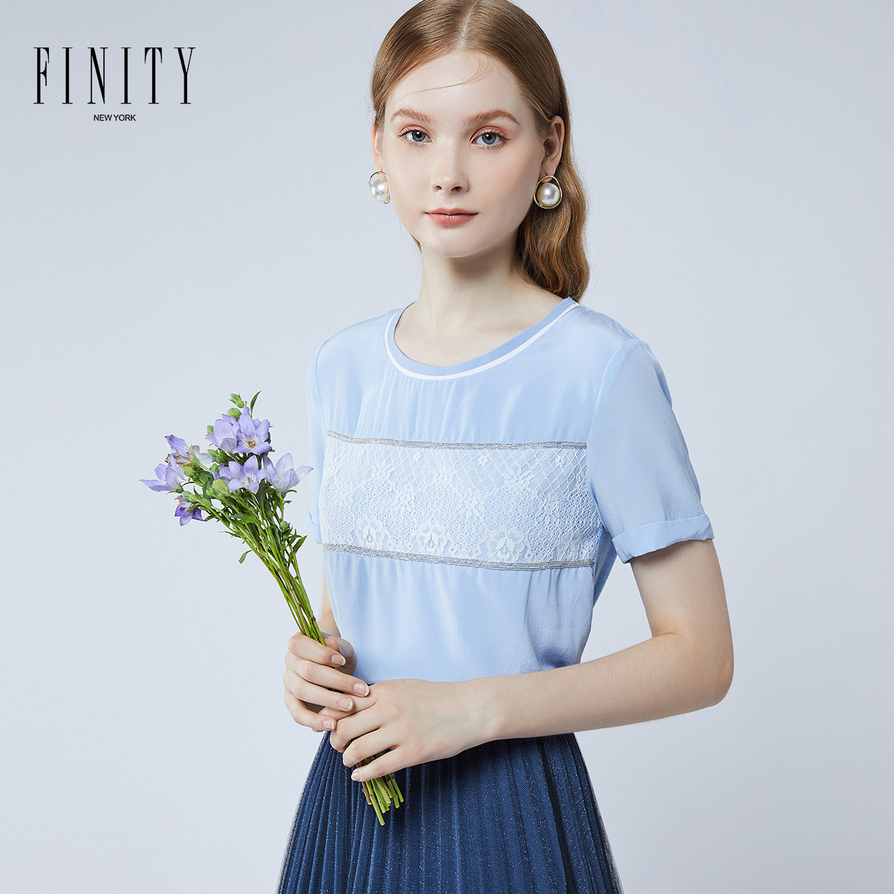 finity短袖恤女2020春夏新款宽松时尚韩版内轻薄t恤