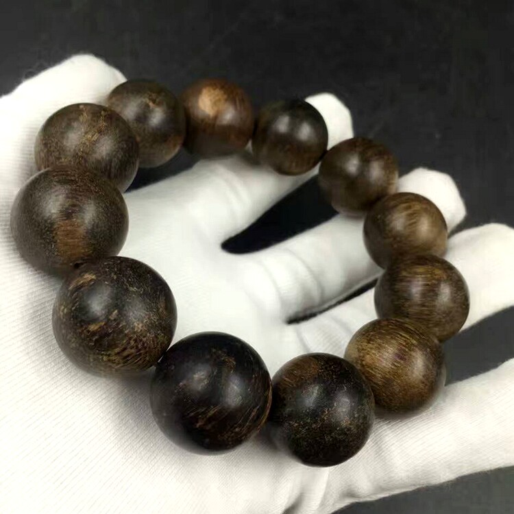罕见印尼加里曼丹沉水沉香佛珠手串20mm20cm手链念珠佛珠手链