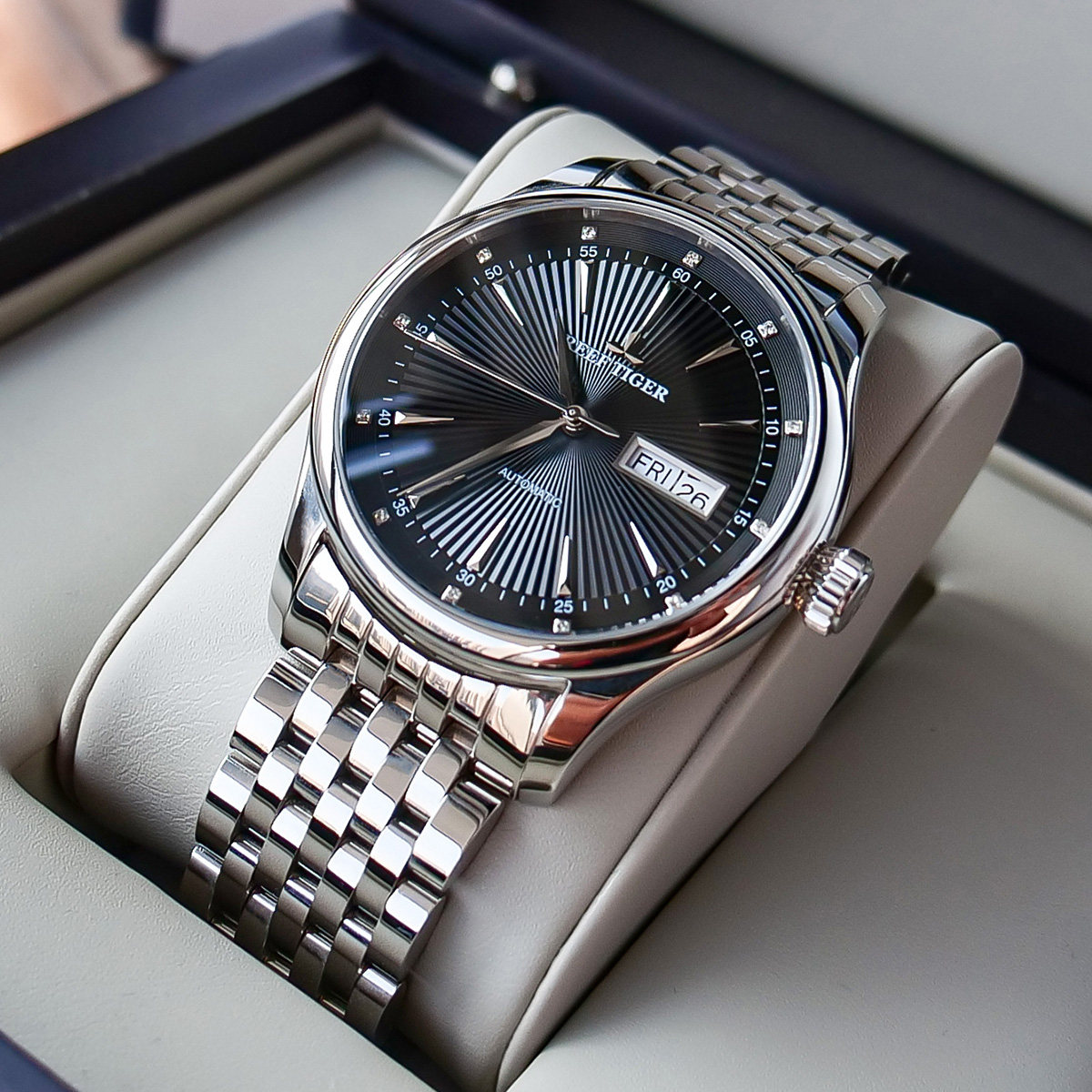 商务十大品牌瑞夫泰格正品手表机械表休闲防水男表国产腕表