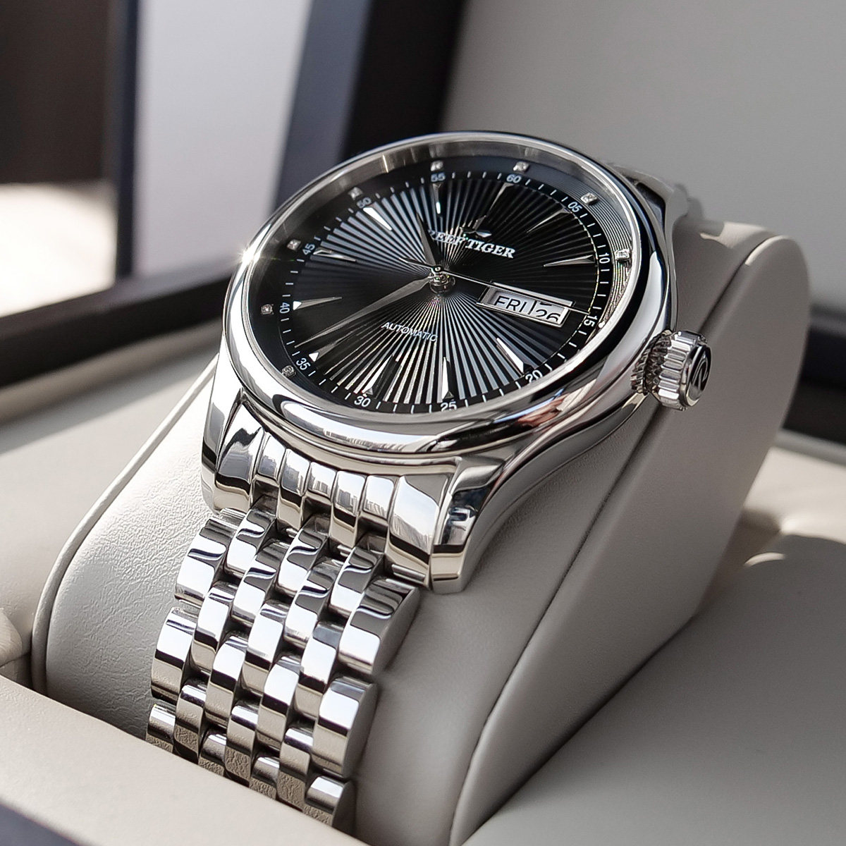 商务十大品牌瑞夫泰格正品手表机械表休闲防水男表国产腕表