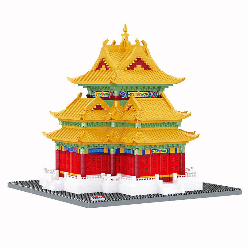 兼容乐高颗粒中国国风建筑成年高难度拼装拼图杭州西湖塑料积木