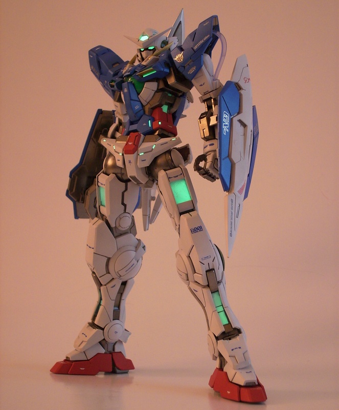 现货万代天使exia高达gundam夜光涂装成品精细高达模型专区