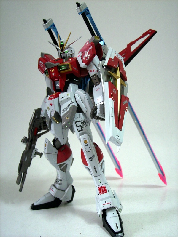 万代高达成品敢达模型脉冲mg剑装双剑完成高达模型专区