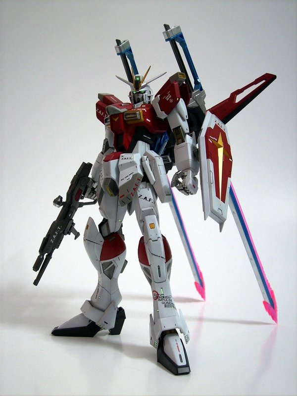 万代敢达模型脉冲mg高达剑装成品双剑完成品万代高达