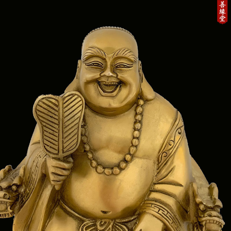 善缘道教纯铜赤脚大仙神像金仙佛像铜像家用摆件