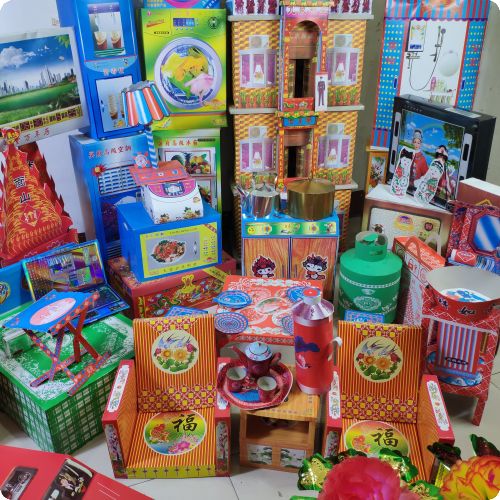 祭祀用品全套纸扎七烧纸活元宝纸扫墓花圈寿衣殡葬半成品五期周年