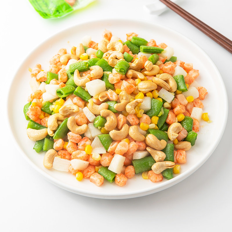 素食滑嫩素虾粒仿荤制品魔芋营养营养素齐善冷冻素肉