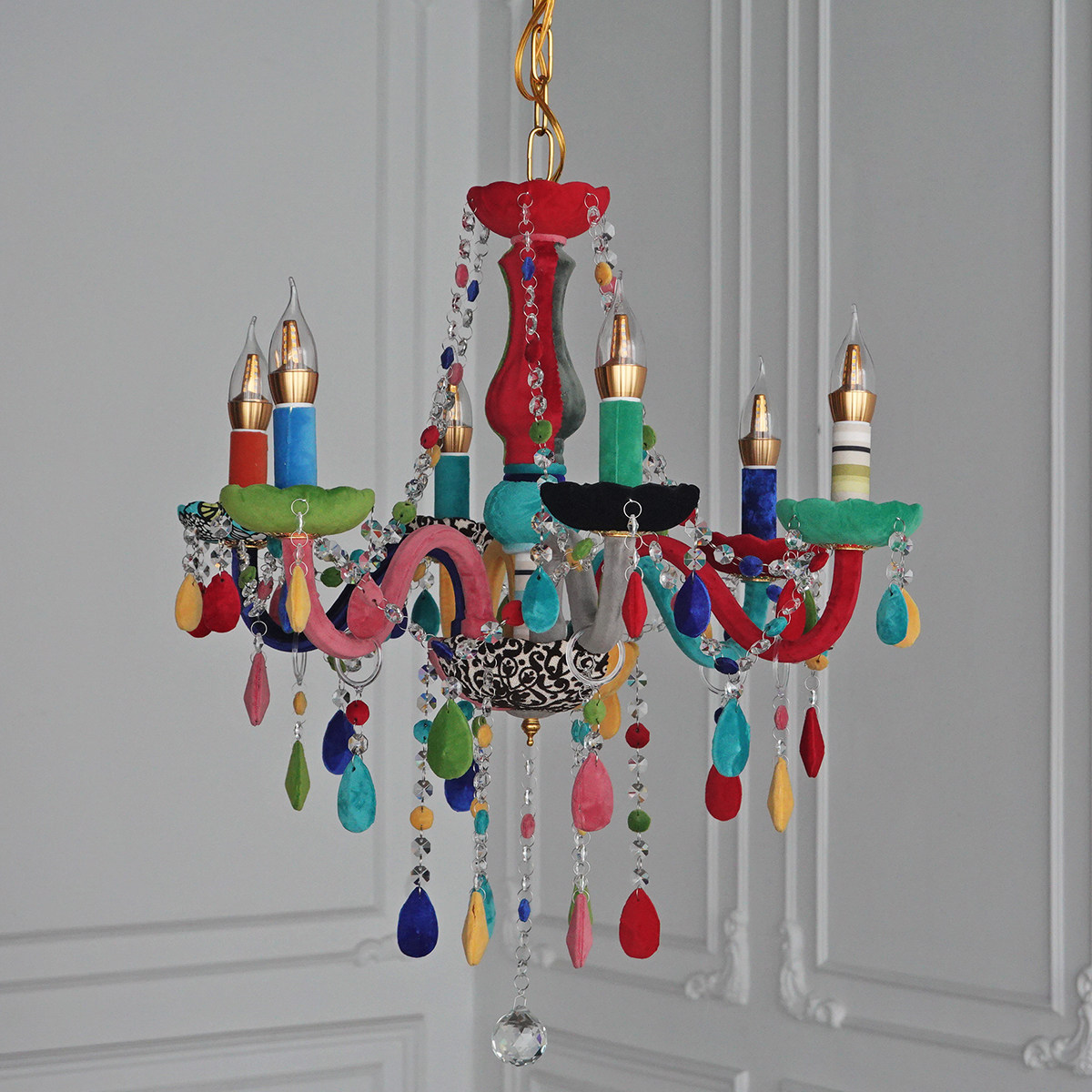 d01欧式法式现代梦幻彩色创意创意设计设计师吊灯客厅吊灯
