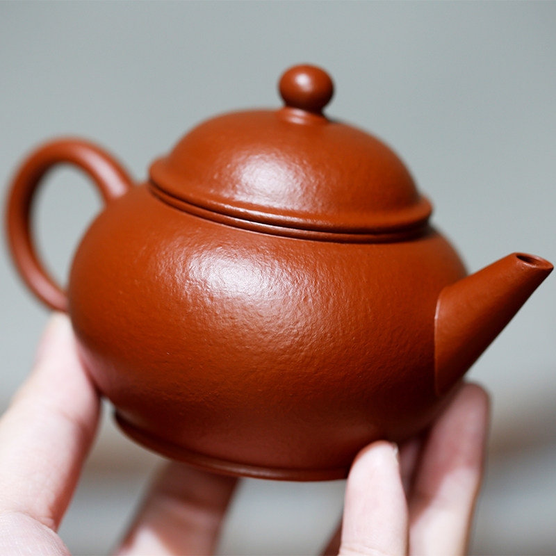 水平朱泥小梨皮珍藏原矿手工纯全祥生梨形孔祥生茶壶