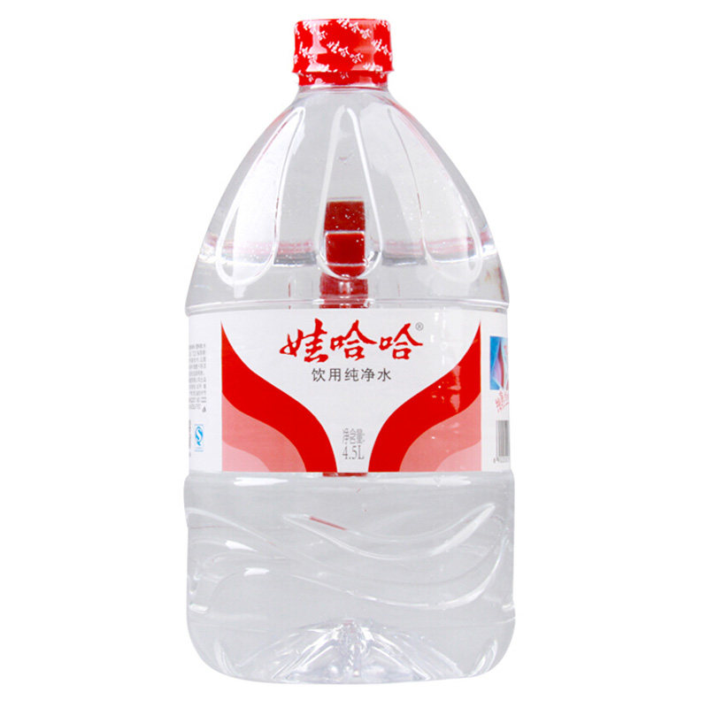 娃哈哈纯净水4.5l4桶4箱3箱596ml整箱矿泉水家庭饮用水
