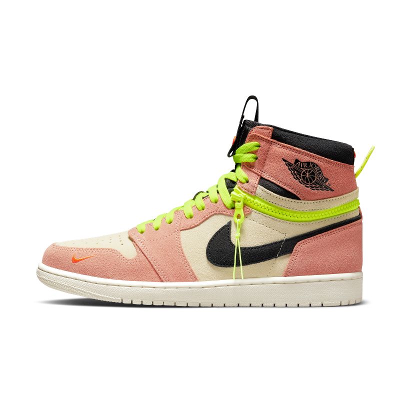 耐克nikeairjordanaj1男款杏橙拉链运动篮球篮球鞋