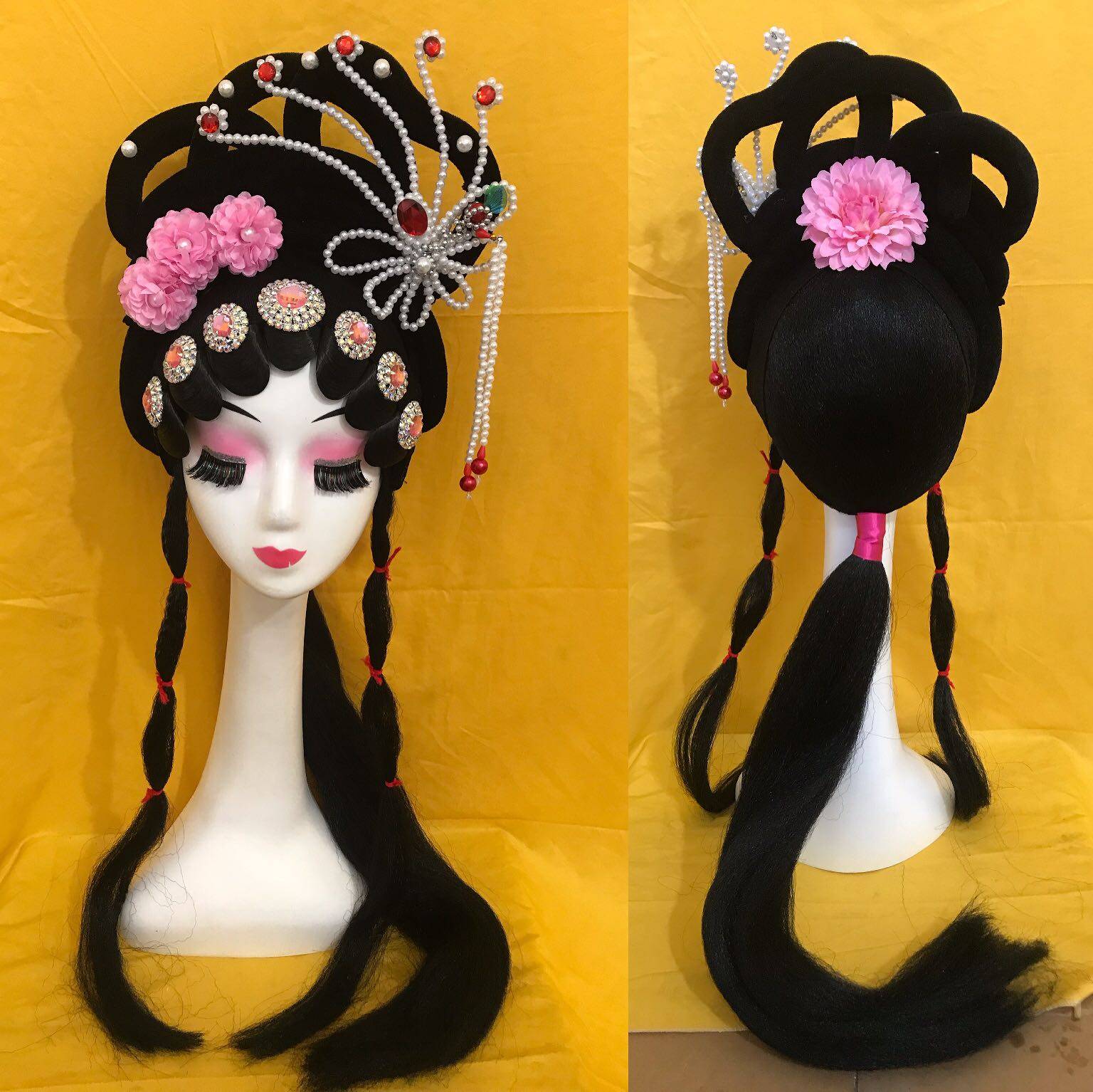 新款秧歌头套戏曲戏剧头饰影视花旦头饰仙女嫦娥黄梅戏小姐头饰